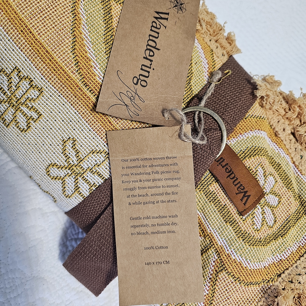 Wandering Floral Patterned Throw with Fringe - Picture 10 of 12